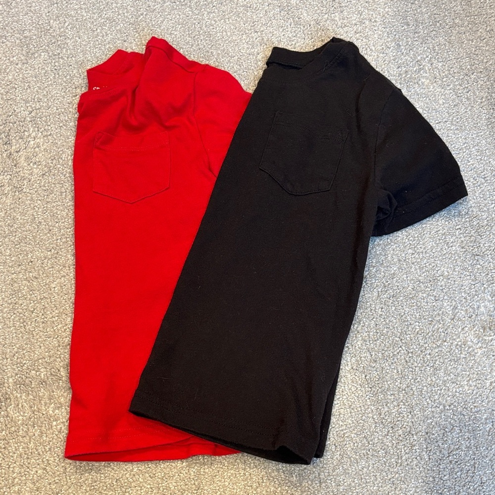 Jumping Beans Red and Black Kids Tees